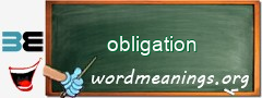 WordMeaning blackboard for obligation